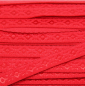 Preview: Elastisches Schrägband JACQUARD 12mm rot